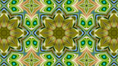 Soyut boya fırça mürekkep patlayabilir formanın düzgün kavramı simetrik desen süs dekoratif Kaleidoscope hareketi geometrik daire ve yıldız şekiller