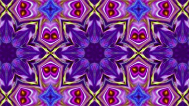 Soyut boya fırça mürekkep patlayabilir formanın düzgün kavramı simetrik desen süs dekoratif Kaleidoscope hareketi geometrik daire ve yıldız şekiller