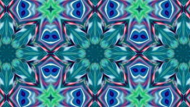 Soyut boya fırça mürekkep patlayabilir formanın düzgün kavramı simetrik desen süs dekoratif Kaleidoscope hareketi geometrik daire ve yıldız şekiller