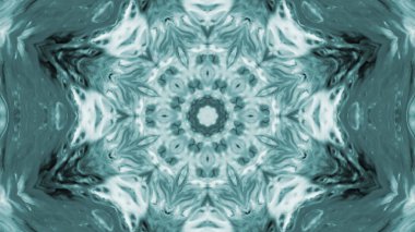 Soyut boya fırça mürekkep patlayabilir formanın düzgün kavramı simetrik desen süs dekoratif Kaleidoscope hareketi geometrik daire ve yıldız şekiller