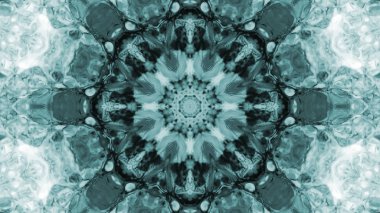 Soyut boya fırça mürekkep patlayabilir formanın düzgün kavramı simetrik desen süs dekoratif Kaleidoscope hareketi geometrik daire ve yıldız şekiller