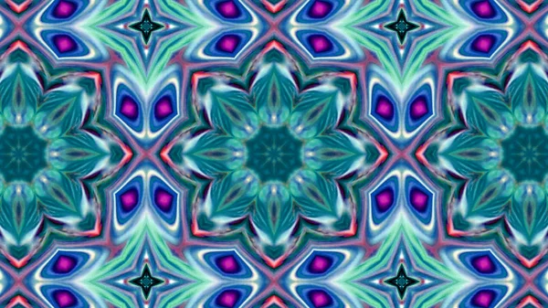 Soyut boya fırça mürekkep patlayabilir formanın düzgün kavramı simetrik desen süs dekoratif Kaleidoscope hareketi geometrik daire ve yıldız şekiller