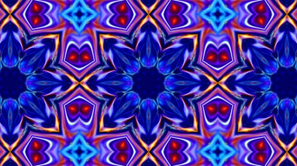 Soyut boya fırça mürekkep patlayabilir formanın düzgün kavramı simetrik desen süs dekoratif Kaleidoscope hareketi geometrik daire ve yıldız şekiller