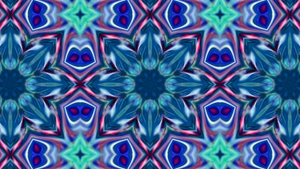 Soyut boya fırça mürekkep patlayabilir formanın düzgün kavramı simetrik desen süs dekoratif Kaleidoscope hareketi geometrik daire ve yıldız şekiller