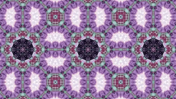 Soyut boya fırça mürekkep patlayabilir formanın düzgün kavramı simetrik desen süs dekoratif Kaleidoscope hareketi geometrik daire ve yıldız şekiller