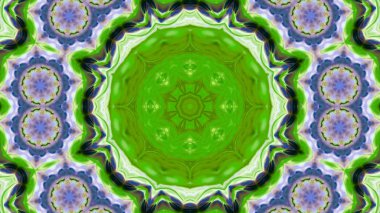 Soyut boya fırça mürekkep patlayabilir formanın düzgün kavramı simetrik desen süs dekoratif Kaleidoscope hareketi geometrik daire ve yıldız şekiller