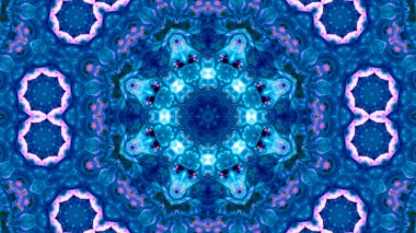 Soyut boya fırça mürekkep patlayabilir formanın düzgün kavramı simetrik desen süs dekoratif Kaleidoscope hareketi geometrik daire ve yıldız şekiller