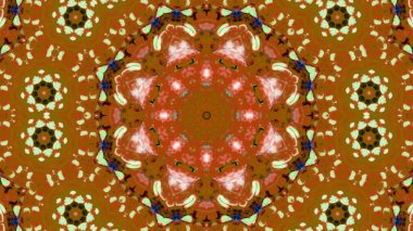 Soyut boya fırça mürekkep patlayabilir formanın düzgün kavramı simetrik desen süs dekoratif Kaleidoscope hareketi geometrik daire ve yıldız şekiller