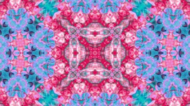 Soyut boya fırça mürekkep patlayabilir formanın düzgün kavramı simetrik desen süs dekoratif Kaleidoscope hareketi geometrik daire ve yıldız şekiller