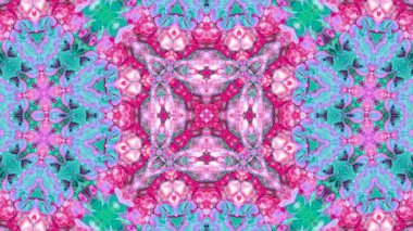 Soyut boya fırça mürekkep patlayabilir formanın düzgün kavramı simetrik desen süs dekoratif Kaleidoscope hareketi geometrik daire ve yıldız şekiller