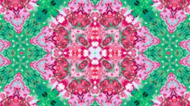 Soyut boya fırça mürekkep patlayabilir formanın düzgün kavramı simetrik desen süs dekoratif Kaleidoscope hareketi geometrik daire ve yıldız şekiller