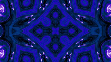 Soyut boya fırça mürekkep patlayabilir formanın düzgün kavramı simetrik desen süs dekoratif Kaleidoscope hareketi geometrik daire ve yıldız şekiller