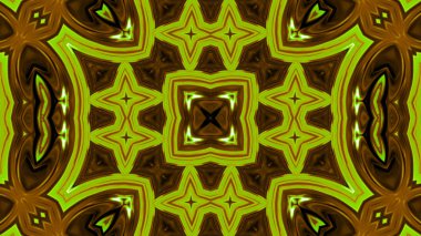 Soyut boya fırça mürekkep patlayabilir formanın düzgün kavramı simetrik desen süs dekoratif Kaleidoscope hareketi geometrik daire ve yıldız şekiller