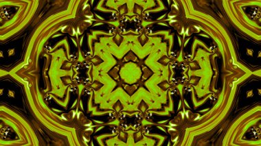 Soyut boya fırça mürekkep patlayabilir formanın düzgün kavramı simetrik desen süs dekoratif Kaleidoscope hareketi geometrik daire ve yıldız şekiller