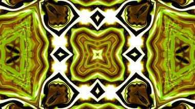 Soyut boya fırça mürekkep patlayabilir formanın düzgün kavramı simetrik desen süs dekoratif Kaleidoscope hareketi geometrik daire ve yıldız şekiller