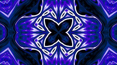 Soyut boya fırça mürekkep patlayabilir formanın düzgün kavramı simetrik desen süs dekoratif Kaleidoscope hareketi geometrik daire ve yıldız şekiller