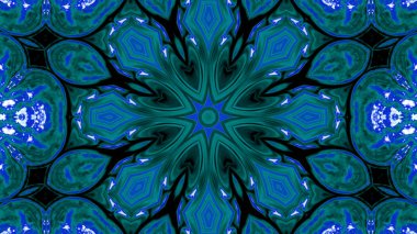 Soyut boya fırça mürekkep patlayabilir formanın düzgün kavramı simetrik desen süs dekoratif Kaleidoscope hareketi geometrik daire ve yıldız şekiller