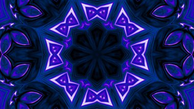 Soyut boya fırça mürekkep patlayabilir formanın düzgün kavramı simetrik desen süs dekoratif Kaleidoscope hareketi geometrik daire ve yıldız şekiller