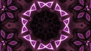 Soyut boya fırça mürekkep patlayabilir formanın düzgün kavramı simetrik desen süs dekoratif Kaleidoscope hareketi geometrik daire ve yıldız şekiller