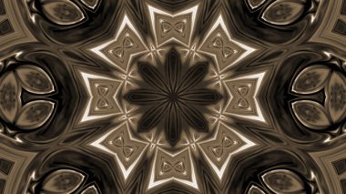 Soyut boya fırça mürekkep patlayabilir formanın düzgün kavramı simetrik desen süs dekoratif Kaleidoscope hareketi geometrik daire ve yıldız şekiller