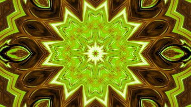 Soyut boya fırça mürekkep patlayabilir formanın düzgün kavramı simetrik desen süs dekoratif Kaleidoscope hareketi geometrik daire ve yıldız şekiller