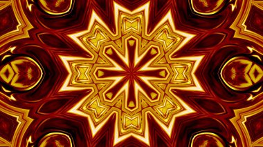 Soyut boya fırça mürekkep patlayabilir formanın düzgün kavramı simetrik desen süs dekoratif Kaleidoscope hareketi geometrik daire ve yıldız şekiller