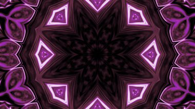 Soyut boya fırça mürekkep patlayabilir formanın düzgün kavramı simetrik desen süs dekoratif Kaleidoscope hareketi geometrik daire ve yıldız şekiller