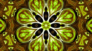 Soyut boya fırça mürekkep patlayabilir formanın düzgün kavramı simetrik desen süs dekoratif Kaleidoscope hareketi geometrik daire ve yıldız şekiller