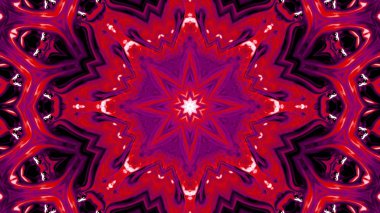 Soyut boya fırça mürekkep patlayabilir formanın düzgün kavramı simetrik desen süs dekoratif Kaleidoscope hareketi geometrik daire ve yıldız şekiller