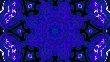 Soyut boya fırça mürekkep patlayabilir formanın düzgün kavramı simetrik desen süs dekoratif Kaleidoscope hareketi geometrik daire ve yıldız şekiller