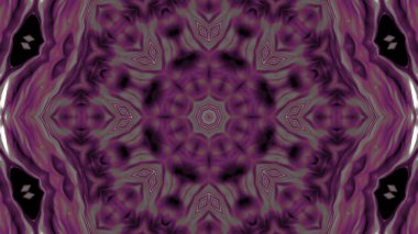 Soyut boya fırça mürekkep patlayabilir formanın düzgün kavramı simetrik desen süs dekoratif Kaleidoscope hareketi geometrik daire ve yıldız şekiller