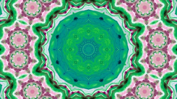 Soyut boya fırça mürekkep patlayabilir formanın düzgün kavramı simetrik desen süs dekoratif Kaleidoscope hareketi geometrik daire ve yıldız şekiller