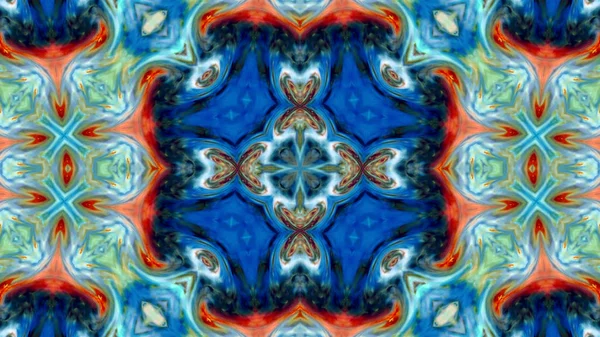 Soyut boya fırça mürekkep patlayabilir formanın düzgün kavramı simetrik desen süs dekoratif Kaleidoscope hareketi geometrik daire ve yıldız şekiller