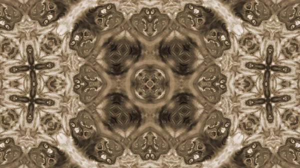 Soyut boya fırça mürekkep patlayabilir formanın düzgün kavramı simetrik desen süs dekoratif Kaleidoscope hareketi geometrik daire ve yıldız şekiller