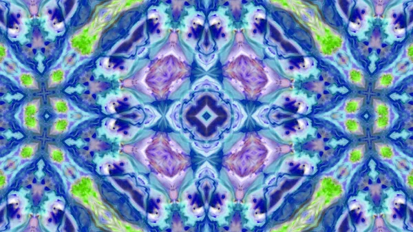 Soyut boya fırça mürekkep patlayabilir formanın düzgün kavramı simetrik desen süs dekoratif Kaleidoscope hareketi geometrik daire ve yıldız şekiller