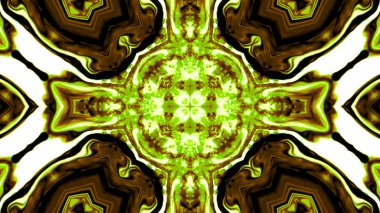 Soyut boya fırça mürekkep patlayabilir formanın düzgün kavramı simetrik desen süs dekoratif Kaleidoscope hareketi geometrik daire ve yıldız şekiller