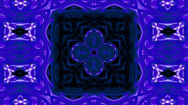 Soyut boya fırça mürekkep patlayabilir formanın düzgün kavramı simetrik desen süs dekoratif Kaleidoscope hareketi geometrik daire ve yıldız şekiller