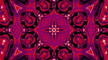 Soyut boya fırça mürekkep patlayabilir formanın düzgün kavramı simetrik desen süs dekoratif Kaleidoscope hareketi geometrik daire ve yıldız şekiller