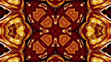 Soyut boya fırça mürekkep patlayabilir formanın düzgün kavramı simetrik desen süs dekoratif Kaleidoscope hareketi geometrik daire ve yıldız şekiller