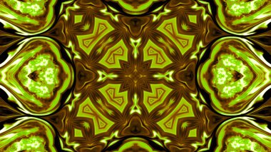 Soyut boya fırça mürekkep patlayabilir formanın düzgün kavramı simetrik desen süs dekoratif Kaleidoscope hareketi geometrik daire ve yıldız şekiller