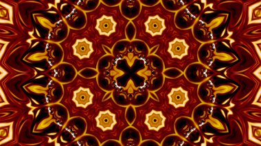 Soyut boya fırça mürekkep patlayabilir formanın düzgün kavramı simetrik desen süs dekoratif Kaleidoscope hareketi geometrik daire ve yıldız şekiller