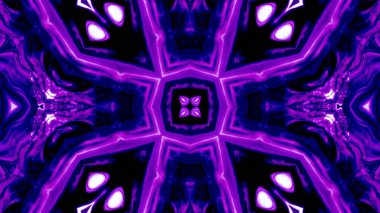 Soyut boya fırça mürekkep patlayabilir formanın düzgün kavramı simetrik desen süs dekoratif Kaleidoscope hareketi geometrik daire ve yıldız şekiller