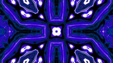 Soyut boya fırça mürekkep patlayabilir formanın düzgün kavramı simetrik desen süs dekoratif Kaleidoscope hareketi geometrik daire ve yıldız şekiller