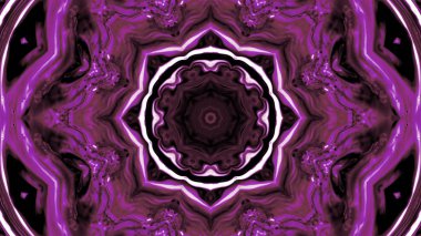 Soyut boya fırça mürekkep patlayabilir formanın düzgün kavramı simetrik desen süs dekoratif Kaleidoscope hareketi geometrik daire ve yıldız şekiller