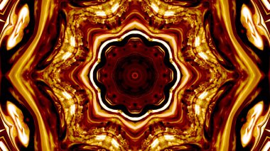 Soyut boya fırça mürekkep patlayabilir formanın düzgün kavramı simetrik desen süs dekoratif Kaleidoscope hareketi geometrik daire ve yıldız şekiller