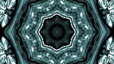 Soyut boya fırça mürekkep patlayabilir formanın düzgün kavramı simetrik desen süs dekoratif Kaleidoscope hareketi geometrik daire ve yıldız şekiller