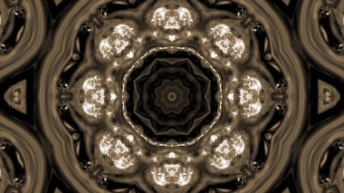 Soyut boya fırça mürekkep patlayabilir formanın düzgün kavramı simetrik desen süs dekoratif Kaleidoscope hareketi geometrik daire ve yıldız şekiller