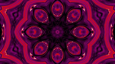 Soyut boya fırça mürekkep patlayabilir formanın düzgün kavramı simetrik desen süs dekoratif Kaleidoscope hareketi geometrik daire ve yıldız şekiller