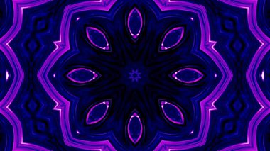 Soyut boya fırça mürekkep patlayabilir formanın düzgün kavramı simetrik desen süs dekoratif Kaleidoscope hareketi geometrik daire ve yıldız şekiller