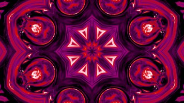 Soyut boya fırça mürekkep patlayabilir formanın düzgün kavramı simetrik desen süs dekoratif Kaleidoscope hareketi geometrik daire ve yıldız şekiller